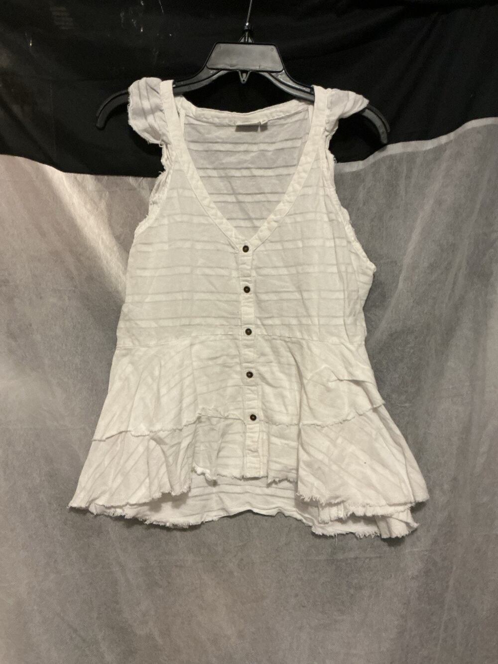 True Craft Shabby Chic Ruffle Sleeveless Top Maxi Style SZ XL